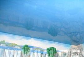 Глянцевые натяжные потолки синие - тип 3