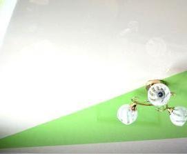 Глянец натяжные потолки комбинированные - модель 2