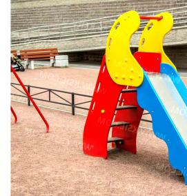 Горка пластиковая для детской площадки 3 м - вариант 4