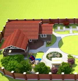 Готовая планировка участка - модель 1