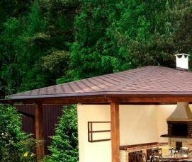 Готовые беседки с мангалом и барбекю - тип 4