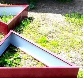 Грядки из профнастила - модель 4