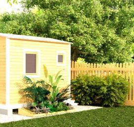 хозблок для дачи из кирпича - тип 2