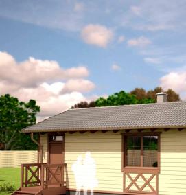 хозблок с беседкой под одной крышей проекты - модель 1