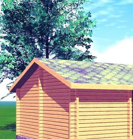 хозблок с беседкой под одной крышей проекты - модель 4