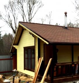 хозблок с беседкой под одной крышей проекты - модель 3