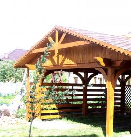 хозблок с беседкой под одной крышей проекты - модель 2