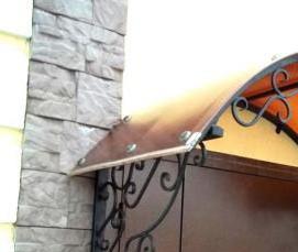 Изготовление козырьков навесов из металлоконструкций - модель 2