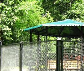 Каркасная беседка для дачи с мангалом - модель 2