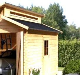 Каркасный гараж без фундамента - модель 2