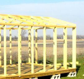 Каркасный сарай 4х6 - модель 2