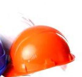 Каска строительная белая - модель 1