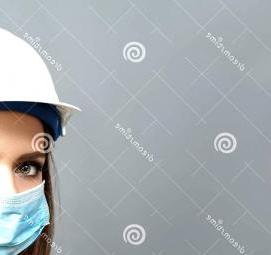 Каска строительная белая - модель 4