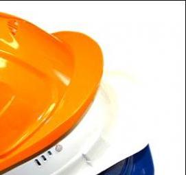 Каска строительная белая - модель 3