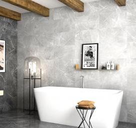 Керамическая плитка черная под мрамор - модель 3