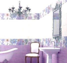 Керамическая плитка сиреневая - модель 4