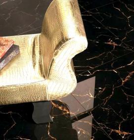 Керамогранит черный глянец 600х600 - модель 2