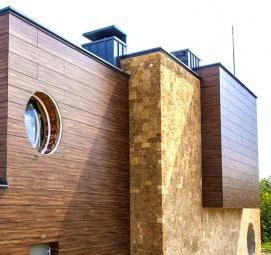 Керамогранит под дерево для фасада - модель 4