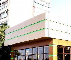 Керамогранитный вентилируемый фасад - модель 4