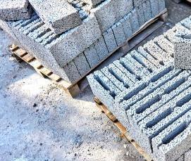 Керамзитобетонные блоки в кубе - модель 2