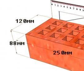 Кирпич двойной пустотелый - модель 4