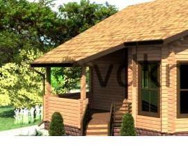 Клееный брус широкий - модель 2