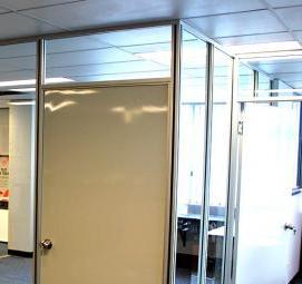 Комбинированные офисные перегородки - вариант 4