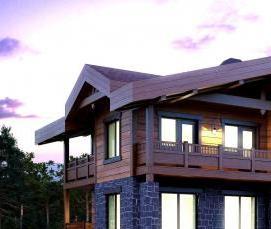 Комбинированный клееный брус - модель 4