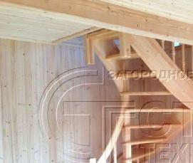 Компактная деревянная лестница - модель 3