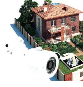 Комплект видеонаблюдения для частного дома - вариант 1