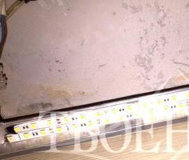 Контурные натяжные потолки с подсветкой по периметру - вариант 3