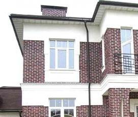 Коричневый кирпич с белыми швами - тип 3