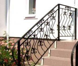 Кованые ограждения для лестниц внутри дома - вариант 4