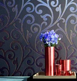 Красные виниловые обои - модель 4