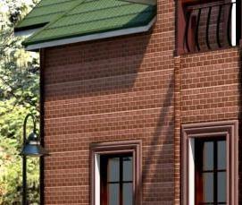 Красный фасадный кирпич - тип 2