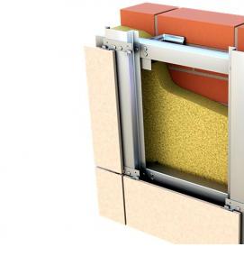 Крепление керамогранита на фасад - модель 2