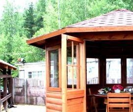 Крытые беседки для дачи - вариант 3