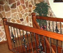 Квадратные деревянные лестницы - модель 1