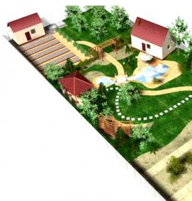 Ландшафтная планировка участка - вариант 1