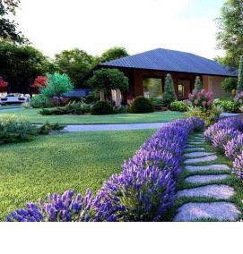 Ландшафтный дизайн 13 соток - модель 3