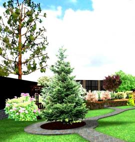 Ландшафтный дизайн 30 соток - модель 4