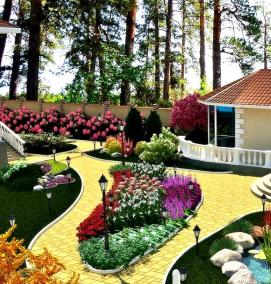 Ландшафтный дизайн 30 соток - модель 3