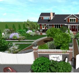 Ландшафтный дизайн 30 соток - модель 2