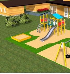 Ландшафтный дизайн детской площадки - модель 2