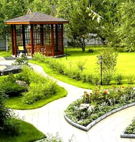 Ландшафтный дизайн с цветами - модель 3