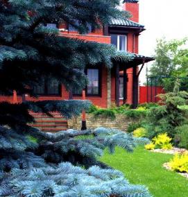 Ландшафтный дизайн участка 10 соток - модель 3