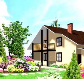 Ландшафтный дизайн участка 13 соток - тип 4