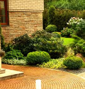 Ландшафтный дизайн участка с грядками - тип 3