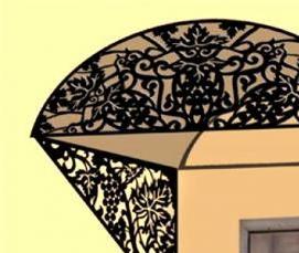 Лазерная резка монолитного поликарбоната - модель 2