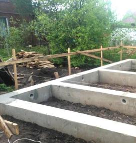 Ленточный фундамент для бани - вариант 2